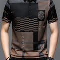 Nathaniel | Elegancka koszulka polo w kolorowe bloki