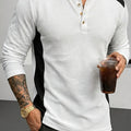 Curtis | Teksturowany longsleeve Henley