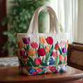 Jessica | Kwiatowa Torba Tote w Kolorze Różowym