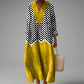 Amillia | Stylowa Sukienka Geometric V-Neck