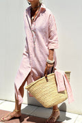 Sophia | Ponadczasowa Sukienka Koszulowa w Paski