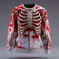 Rory | Halloweenowy Sweter z Okrągłym Dekoltem w Kształcie Czaszki
