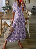 Avery | Boho Letnia Sukienka z Dekoltem w Serek