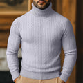 Rupert | Sweter z golfem w sploty