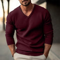 Reginald | Elegancki Sweter z Dekoltem w Serek