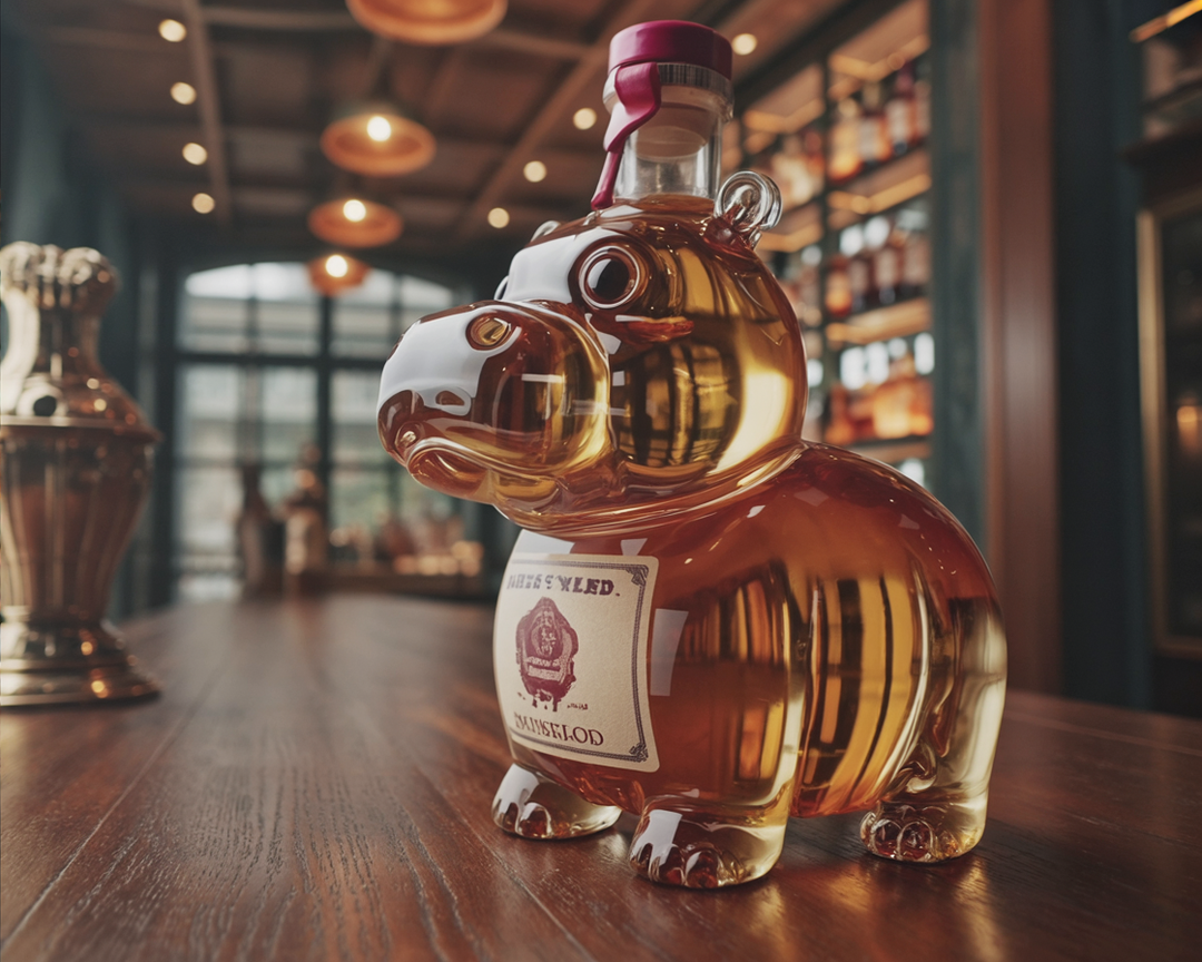 Darren | Butelka Whisky w Designie Hipopotama