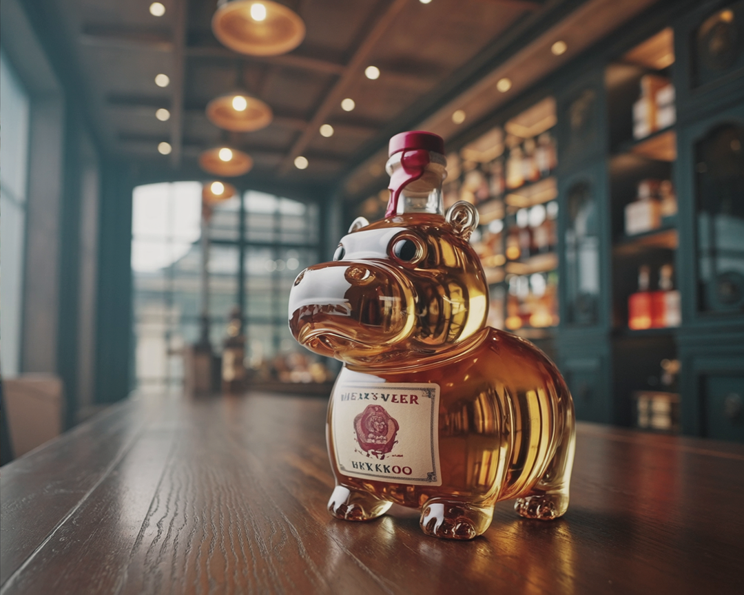 Darren | Butelka Whisky w Designie Hipopotama