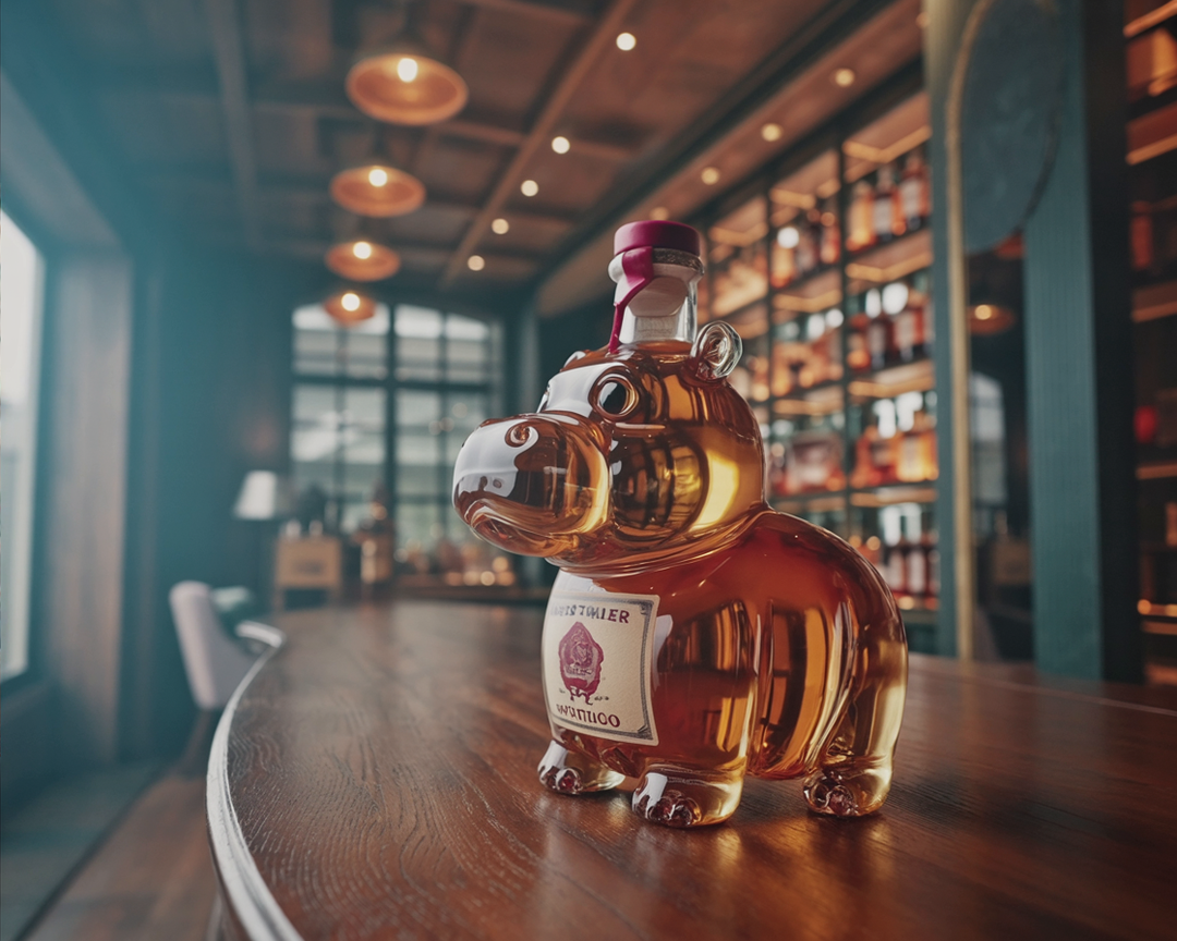 Darren | Butelka Whisky w Designie Hipopotama