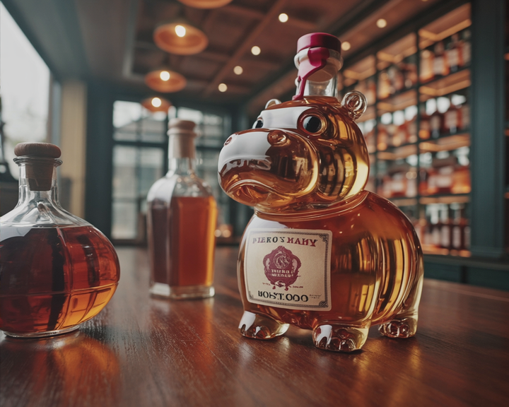 Darren | Butelka Whisky w Designie Hipopotama