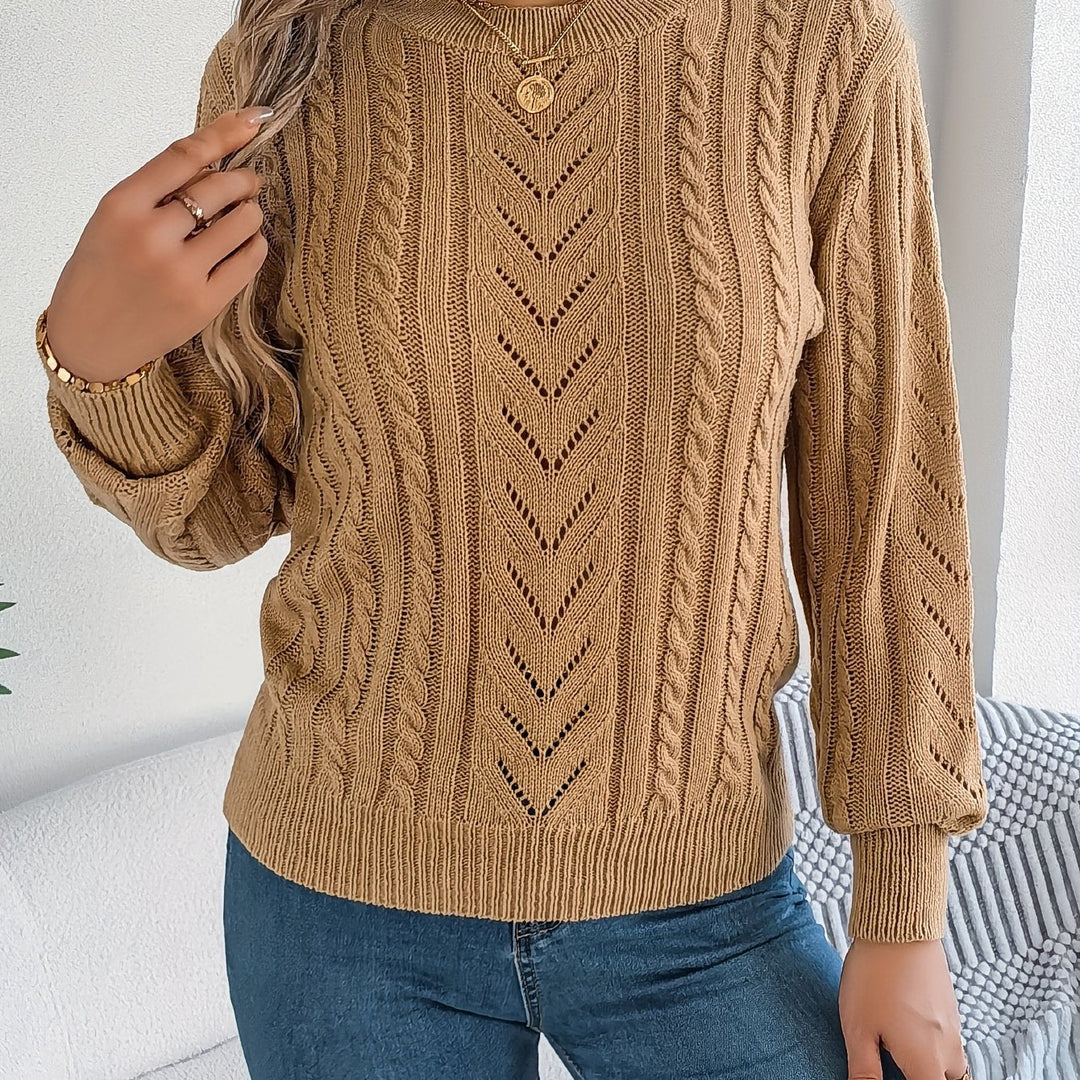 Blythe | Sweter z Warkoczowym Wzorem