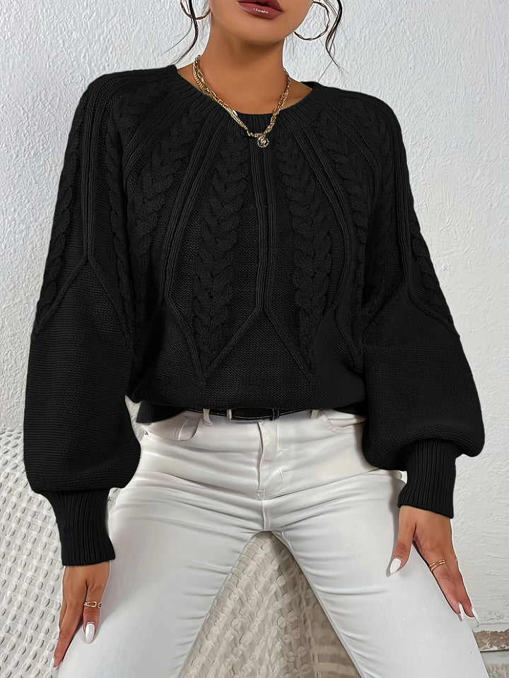Eleanor | Luźny sweter w warkocze