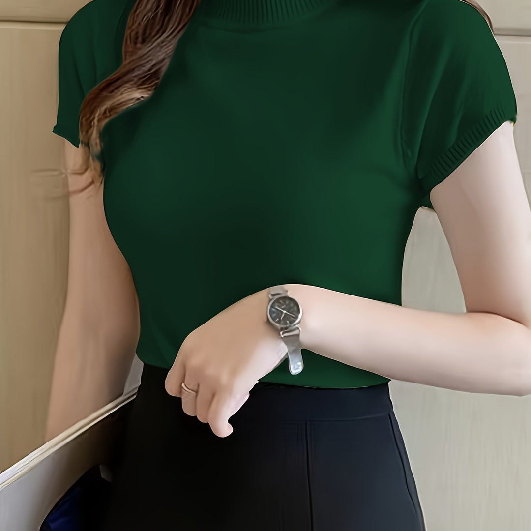 Della | Wyrafinowany Top z Mock-Neck
