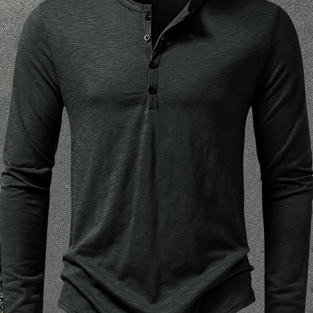 Dalton | Klasyczny Henley z Guzikami