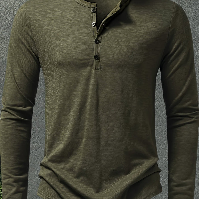 Dalton | Klasyczny Henley z Guzikami