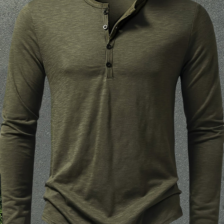 Dalton | Klasyczny Henley z Guzikami