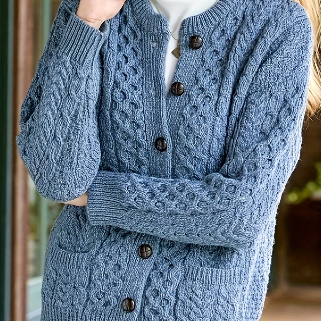 Fern | Teksturowany kardigan z guzikami z przodu