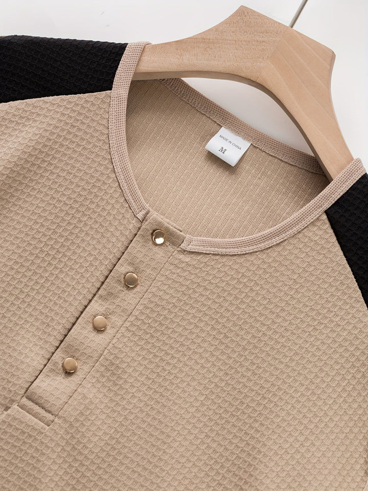 Curtis | Teksturowany longsleeve Henley