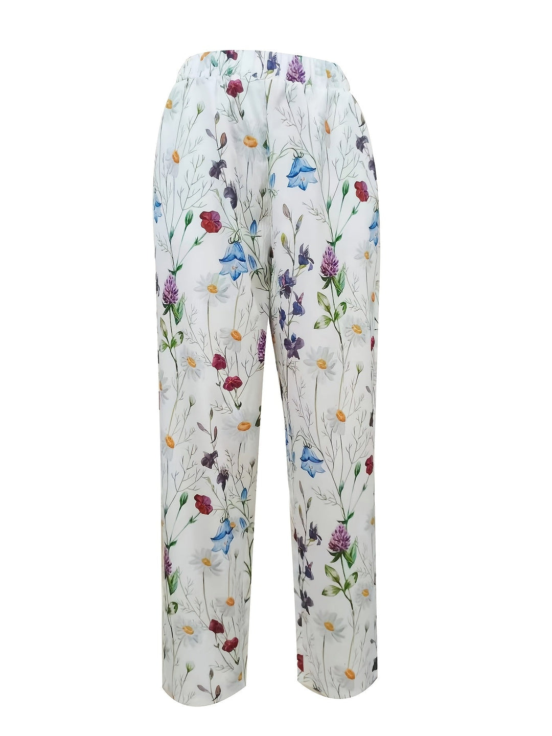 Cecilia | Spodnie Tapered w Kwiatowy Wzór
