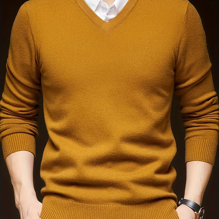 Hugh | Elegancki sweter w serek