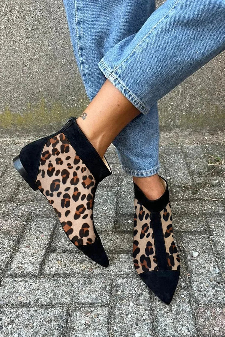 Everly | Stylowe Botki na Obcasie w Lwią Cętkę