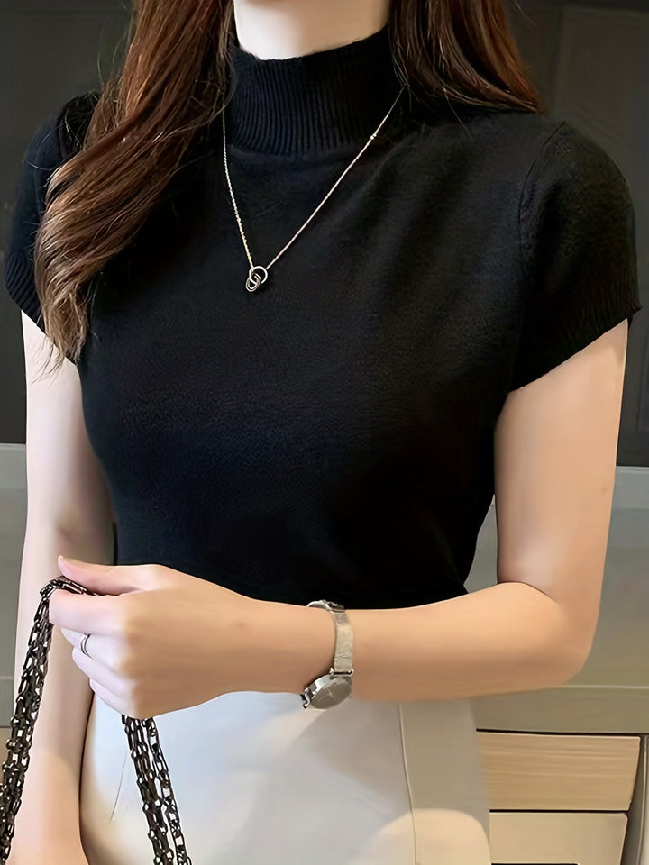 Della | Wyrafinowany Top z Mock-Neck