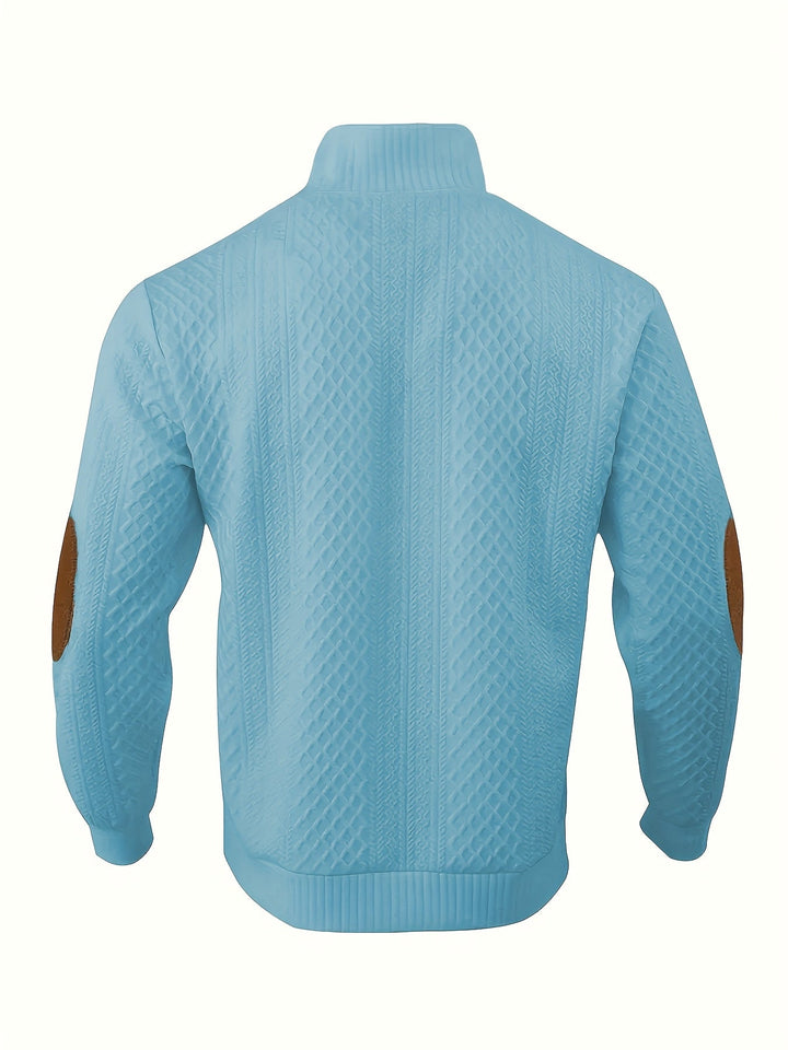 Ronan | Sweter Henley z Stojącym Kołnierzem i Guzikami