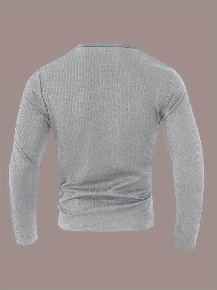 Curtis | Teksturowany longsleeve Henley