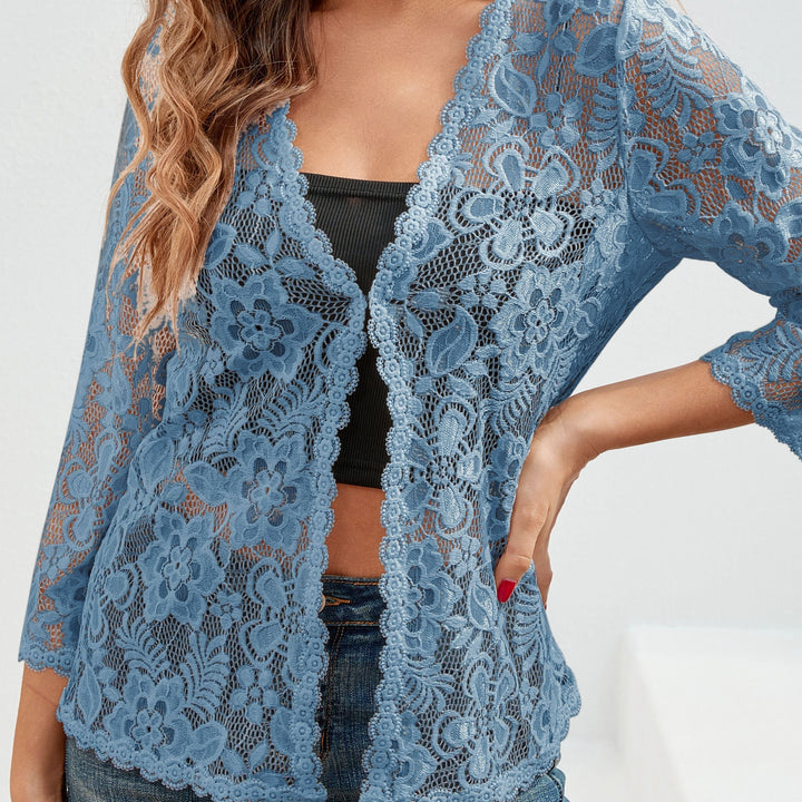 Cassandra | Kwiatowy Kardigan z Otworem