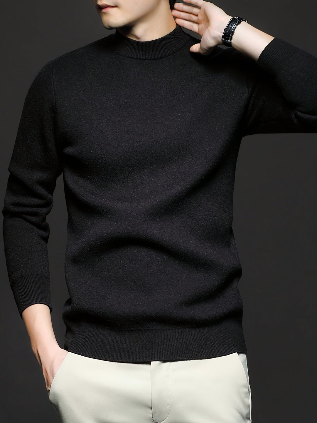 Everett | Elegancki Sweter z Wysokim Kołnierzem