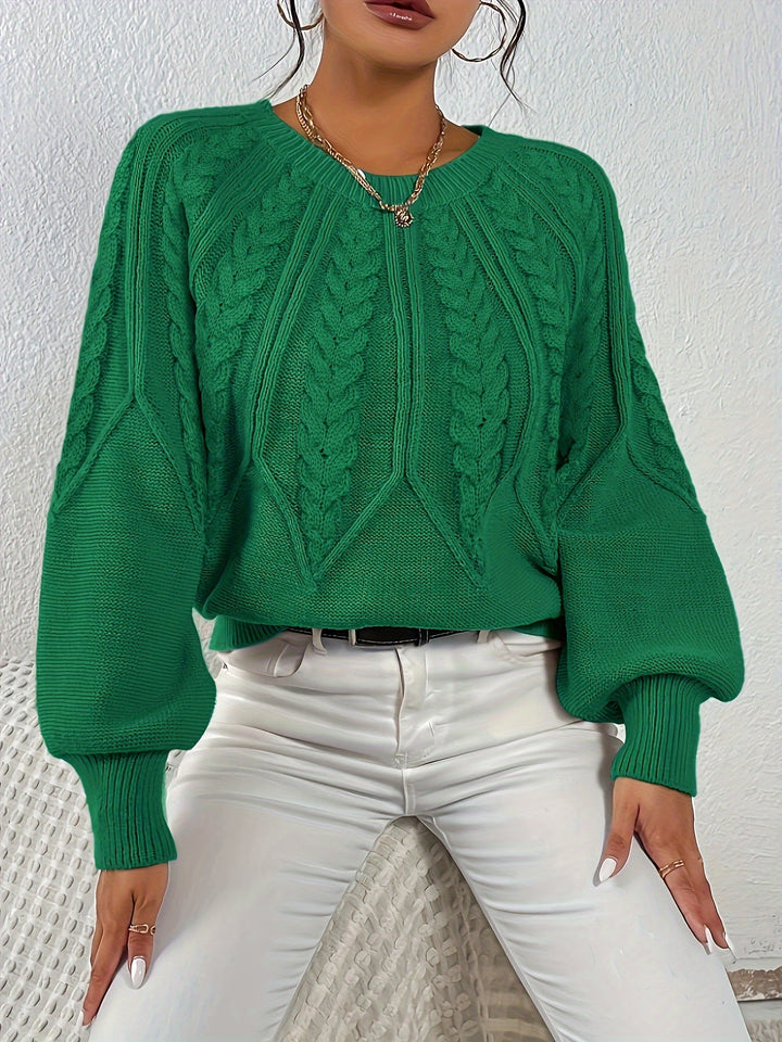 Eleanor | Luźny sweter w warkocze