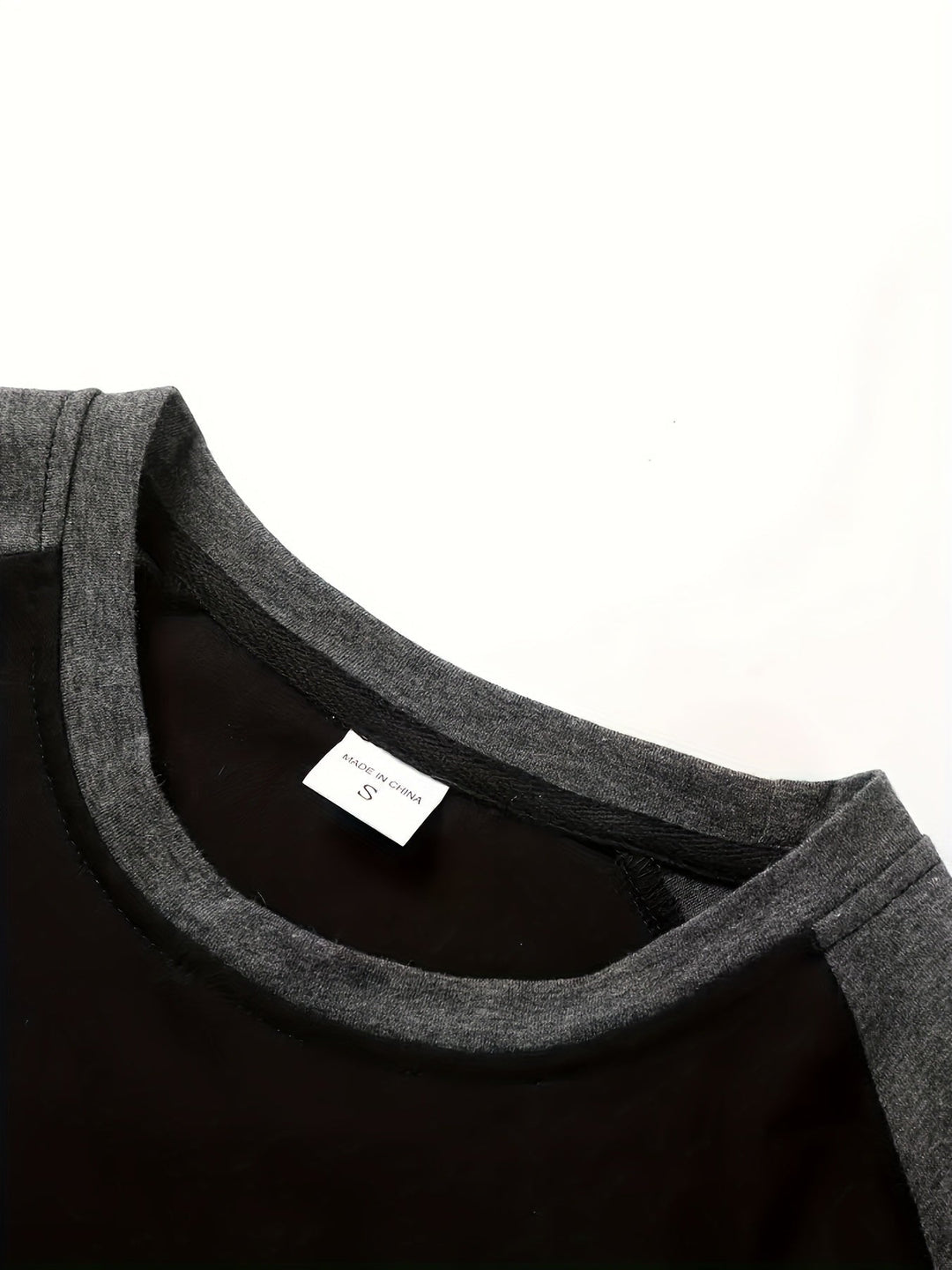 Trevor | Dwukolorowy T-shirt z Długim Rękawem