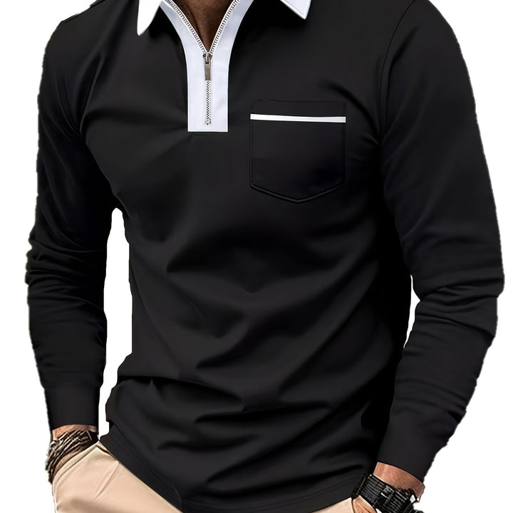 Curtis | Elegancka koszulka polo z zamkiem przy kołnierzu