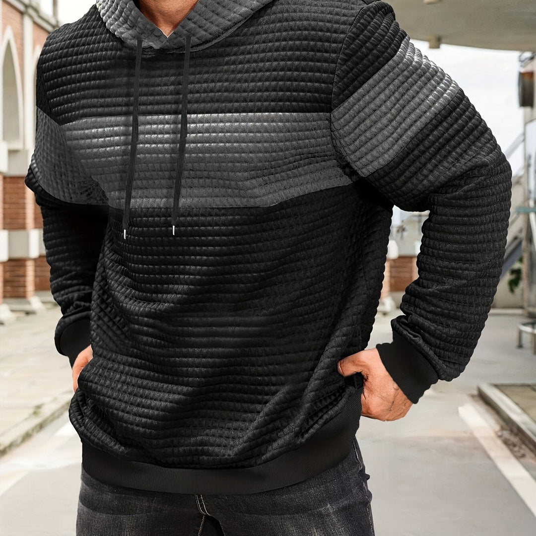 Hayes | Teksturowana bluza z kapturem w kolorze blokowym