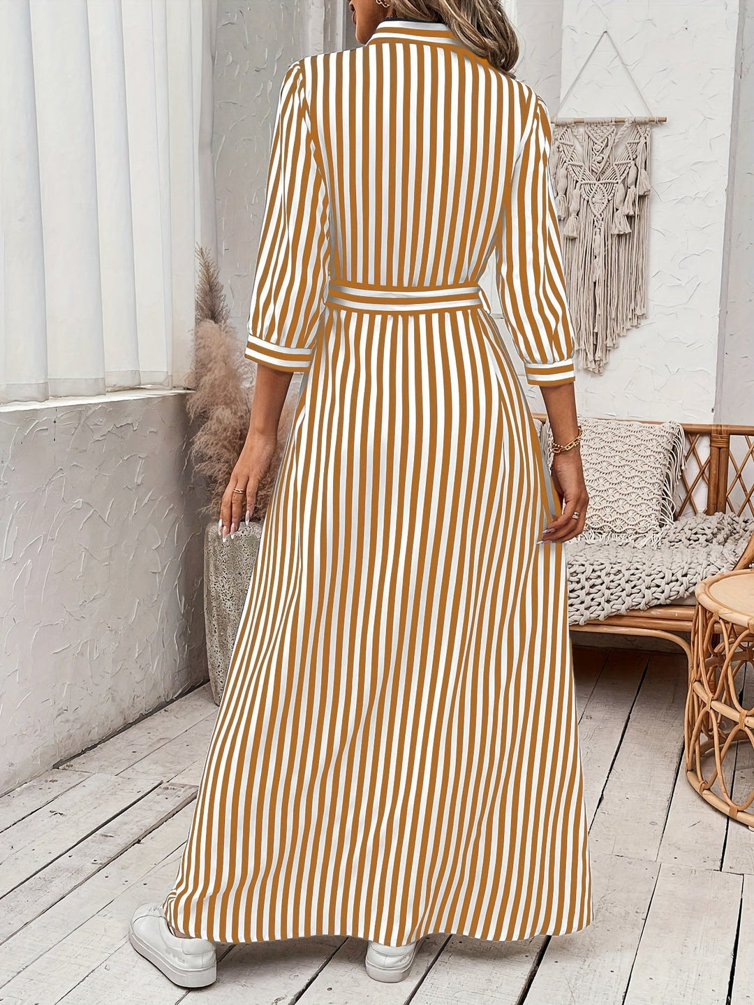 Meredith | Sukienka maxi z paskiem