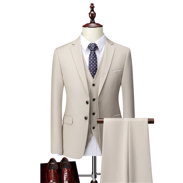 Męski Garnitur 3-częściowy Slim Fit z Kamizelką