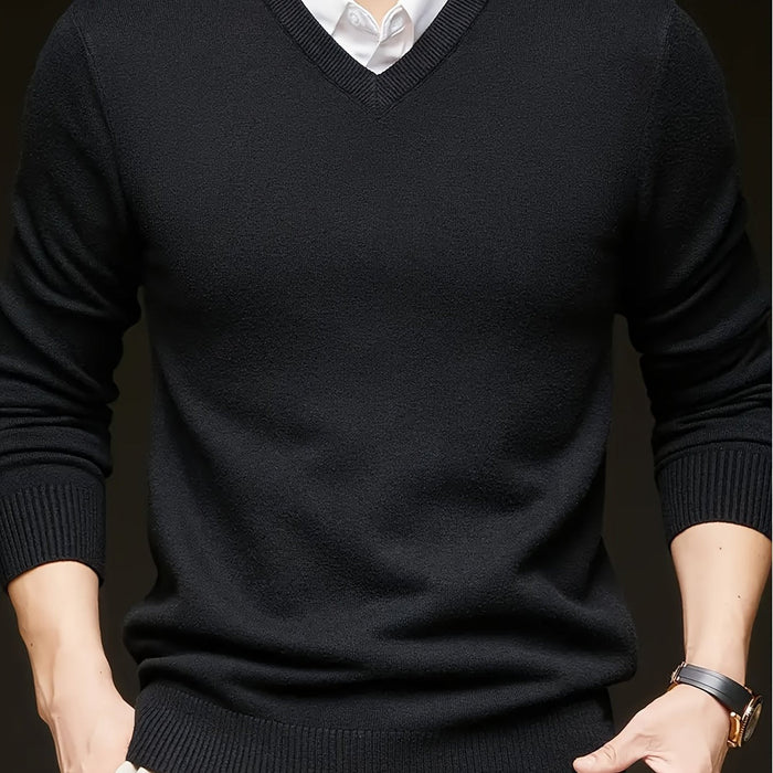 Hugh | Elegancki sweter w serek