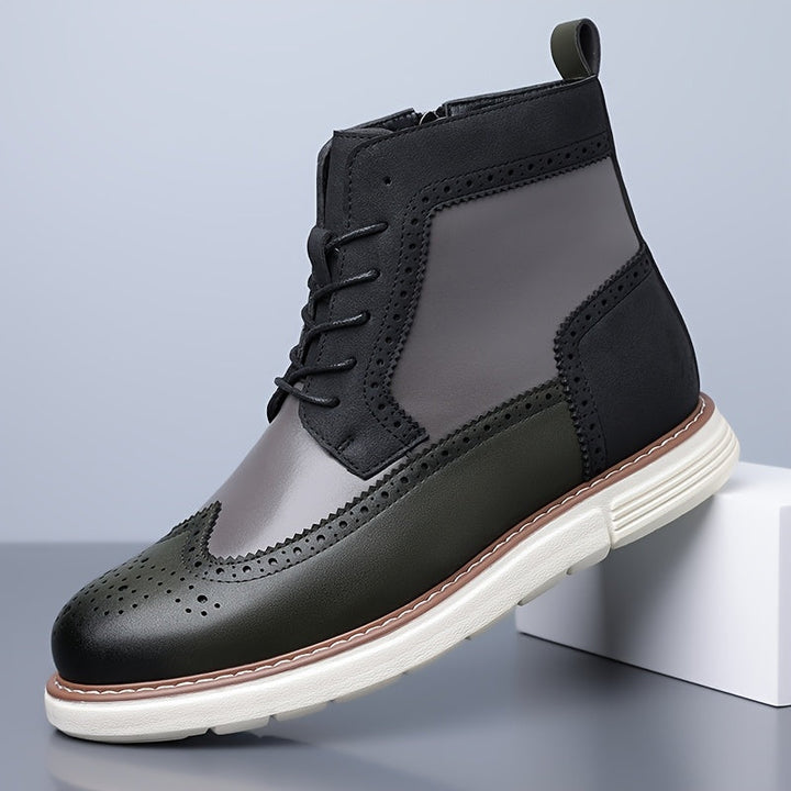 Lawrence | Eleganckie Botki Wingtip na Kostkę