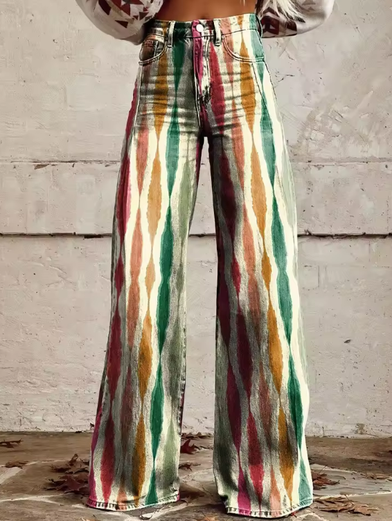 Carrie | Eleganckie Spodnie Boho w Wielu Kolorach