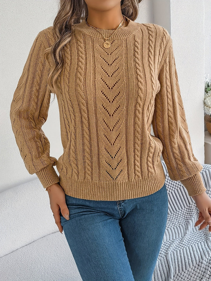 Blythe | Sweter z Warkoczowym Wzorem