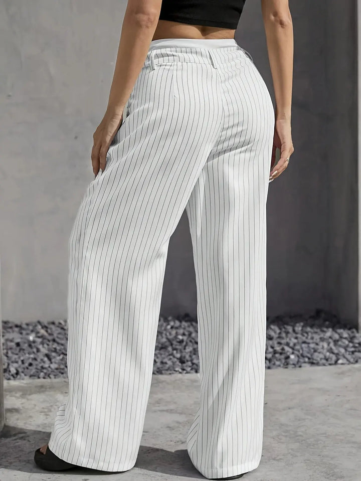 Grace | Casual Striped Wide Pants