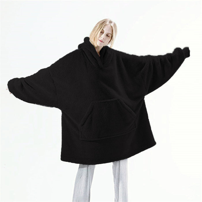 Laura | Bluza koc z kapturem oversize z dużą kieszenią