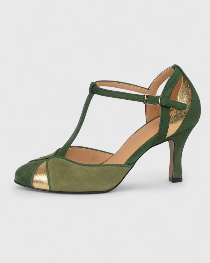 Megan | Eleganckie Sandały na Obcasie T-Strap