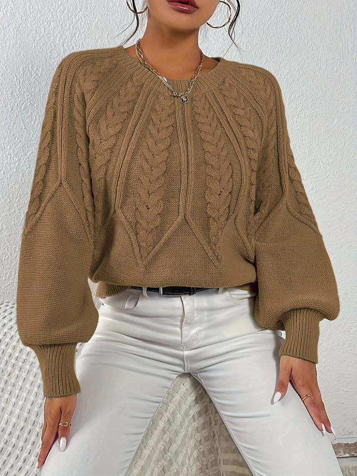 Eleanor | Luźny sweter w warkocze