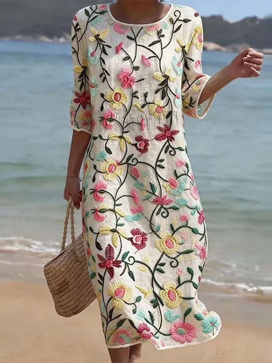 Erica | Elegancka Sukienka Kwiatowa w Wielu Kolorach