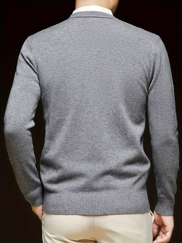 Hugh | Elegancki sweter w serek