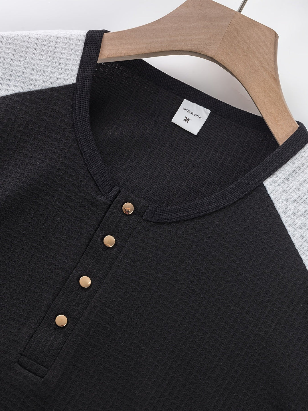 Curtis | Teksturowany longsleeve Henley