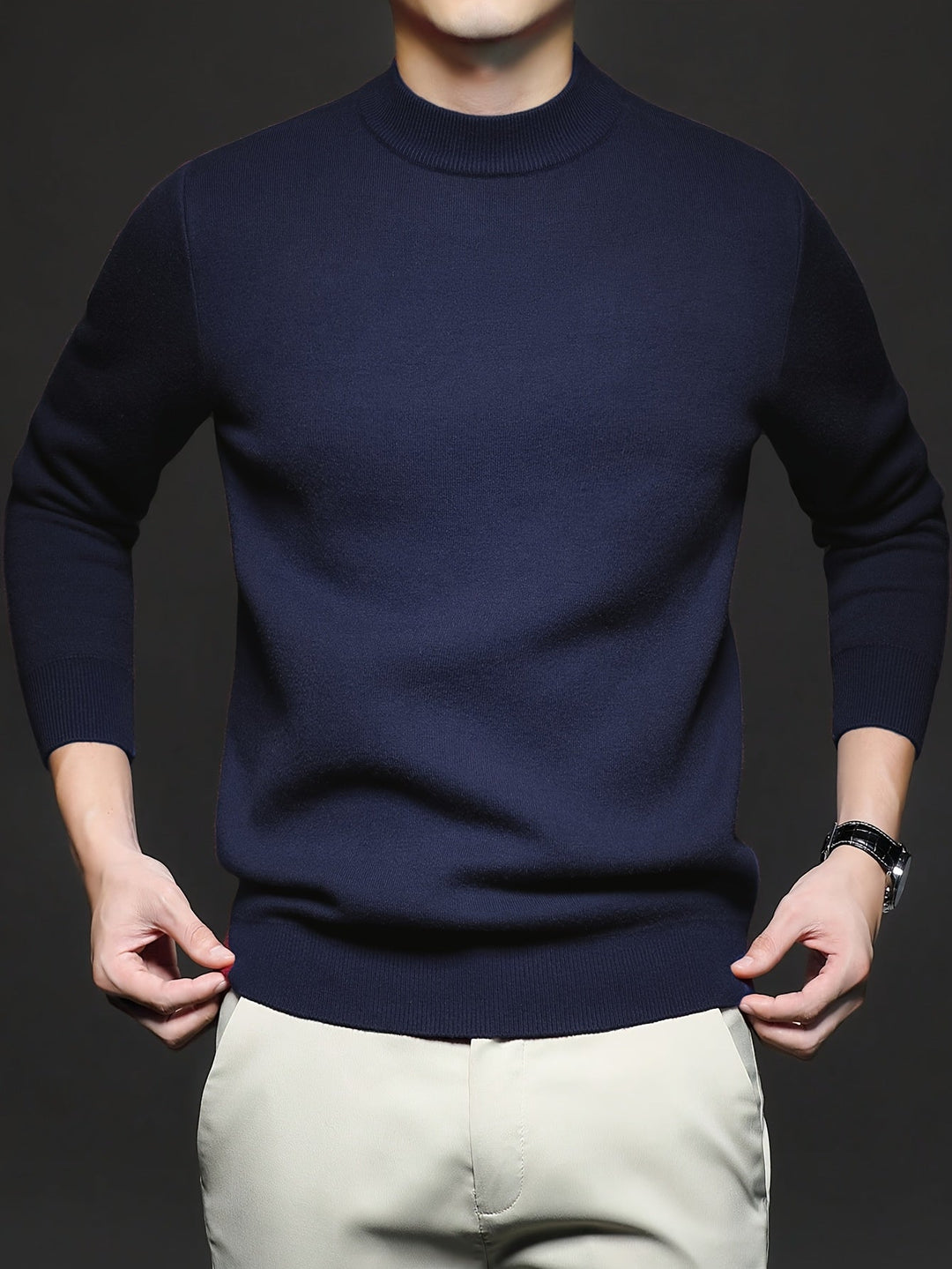 Everett | Elegancki Sweter z Wysokim Kołnierzem