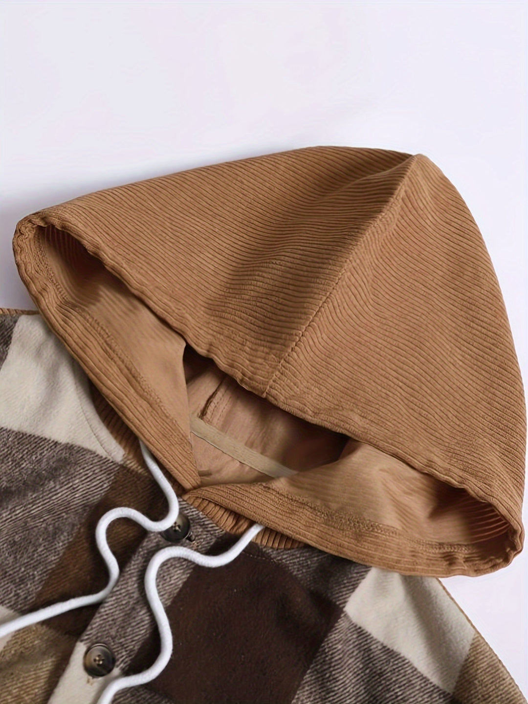 Barnaby | Kurtka overshirt z kapturem w kratę
