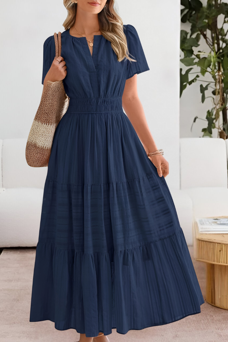 Daphne | Sukienka Maxi z Falbankami