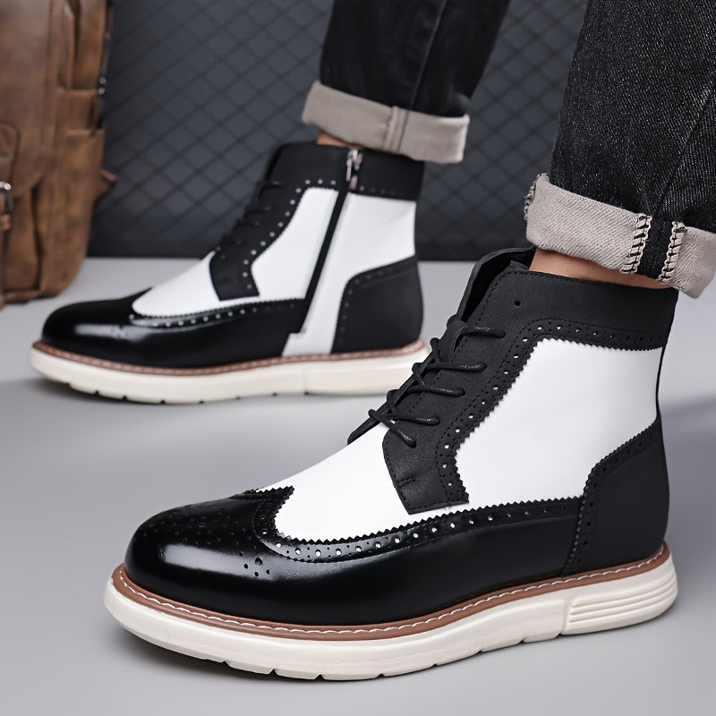 Lawrence | Eleganckie Botki Wingtip na Kostkę